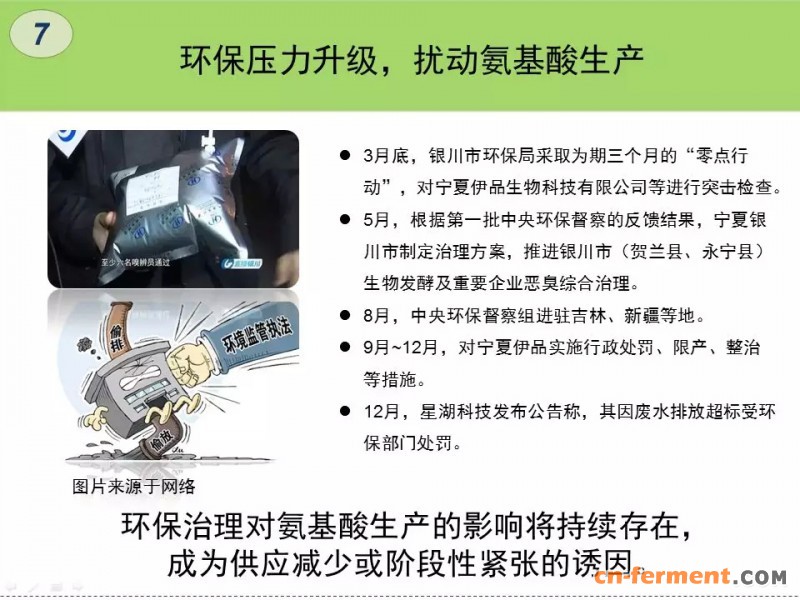 7，环保压力升级，扰动氨基酸生产