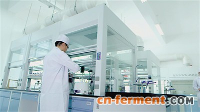 <p>　　劳模工作室科研人员在做化验检测。</p>