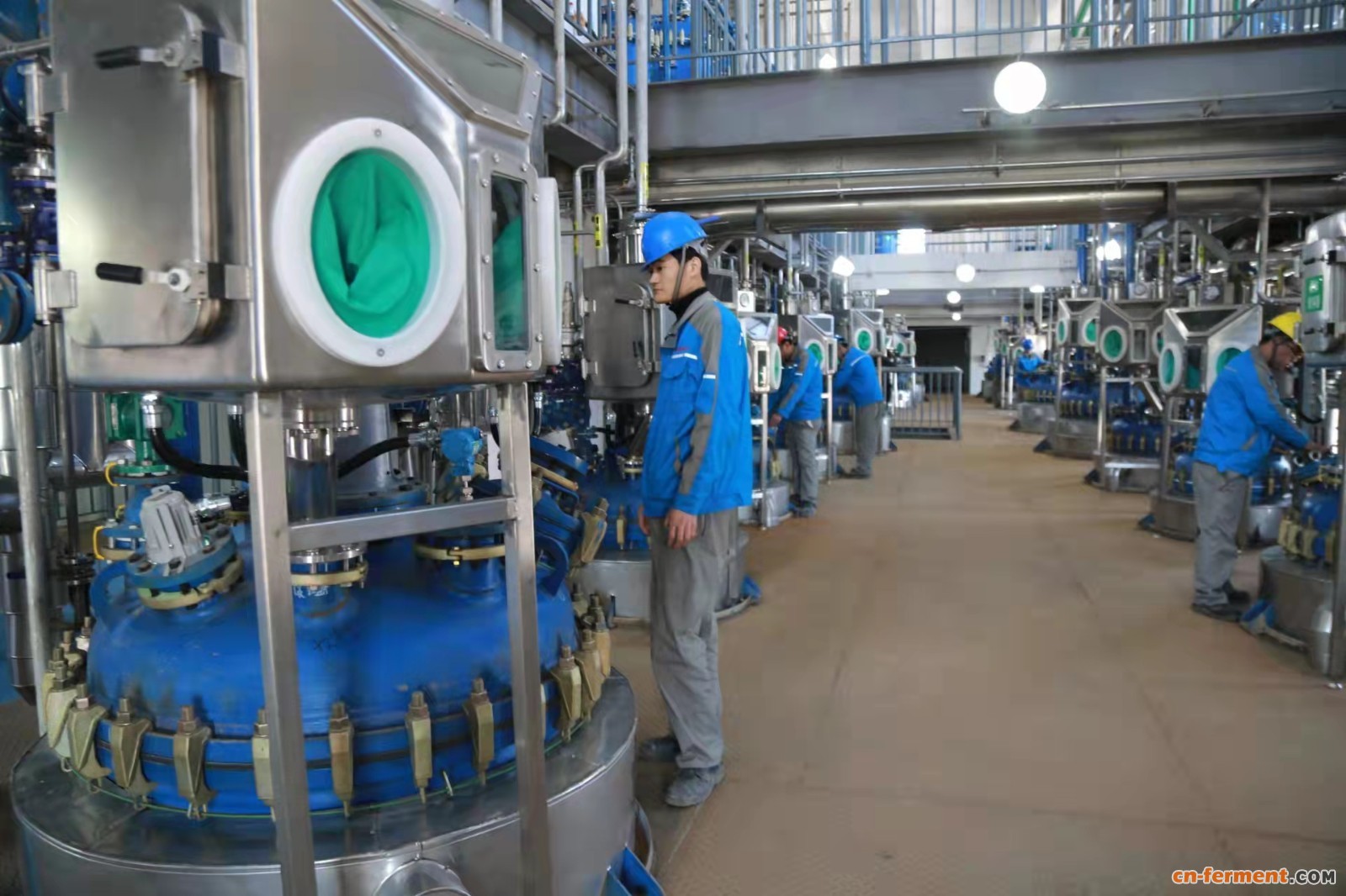 观摩组走进枣庄驿城区博瑞医药呼吸用原料药生产项目现场