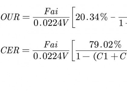 摄氧率（OUR）和二氧化碳释放率（CER）定义及计算